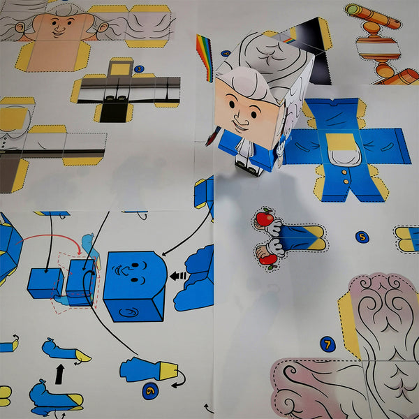 Isaac Newton 3D DIY Mini set {Print-at-Home PDF}