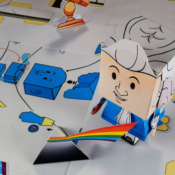 Isaac Newton 3D DIY Mini set {Print-at-Home PDF}