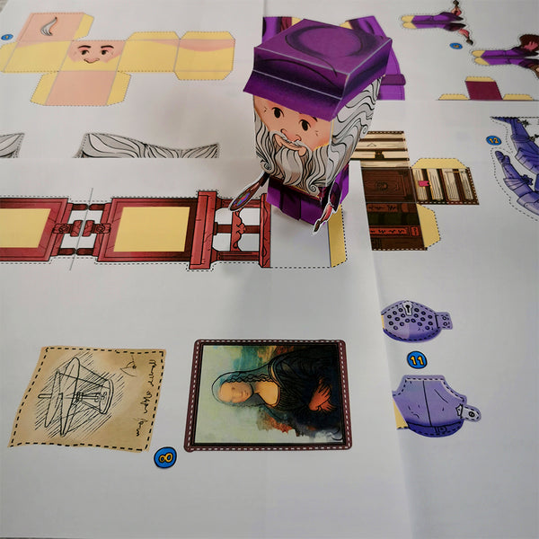 Leonardo Da Vinci 3D DIY Mini set {Print-at-Home PDF}