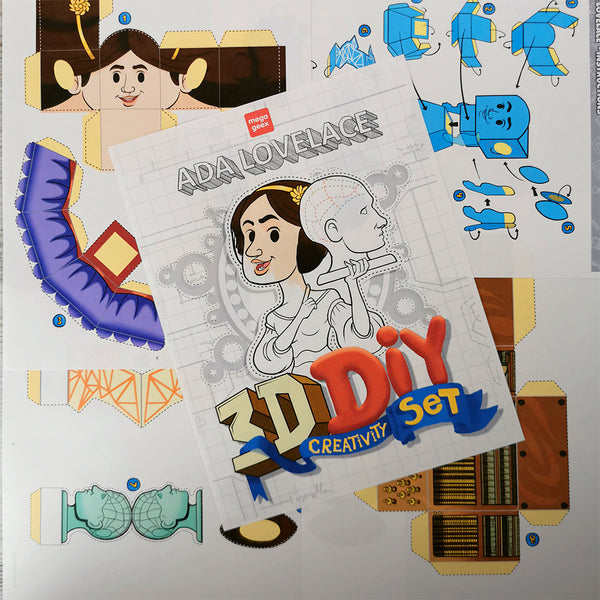 Ada Lovelace 3D DIY Mini set {Print-at-Home PDF}