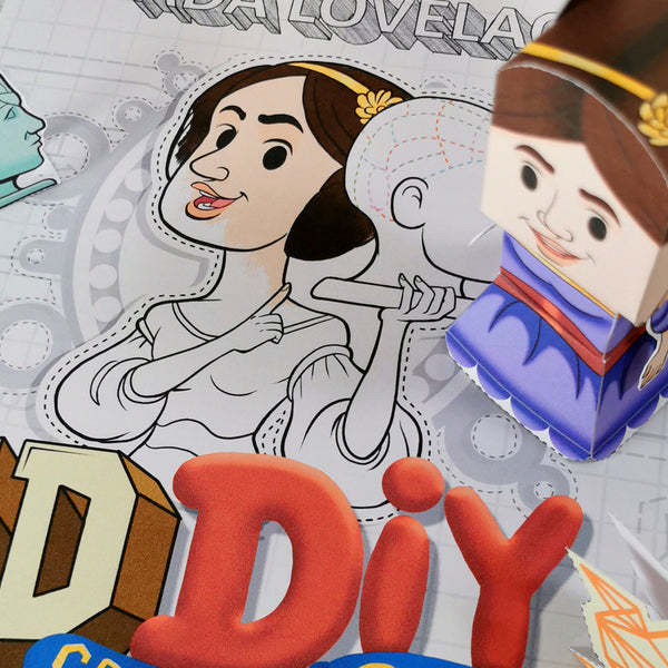 Ada Lovelace 3D DIY Mini set {Print-at-Home PDF}