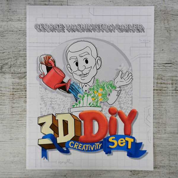 George Washington Carver 3D DIY Mini set {Print-at-Home PDF}