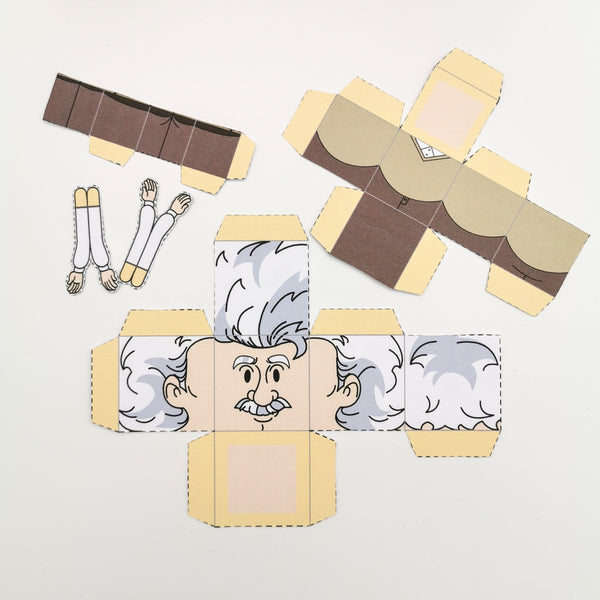 Albert Einstein 3D DIY Creativity Kit {Print-at-Home PDF}