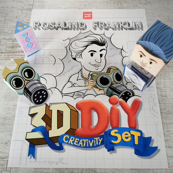 Rosalind Franklin 3D DIY Mini set {Print-at-Home PDF}