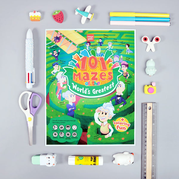 Bundle: Addition & Subtraction + Pixel Coloring + 101 Mazes Books {Print-at-Home PDF}