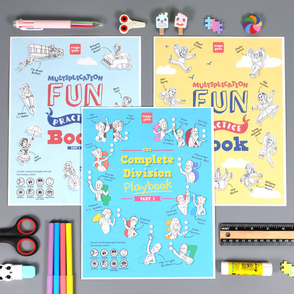 Bundle: Multiplication books 1&2 + Division Playbook {Print-at-Home PDF}