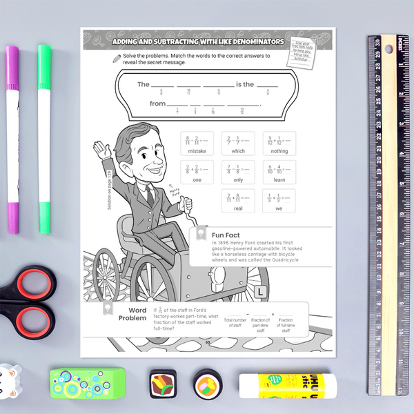 The Complete Fractions Playbook - Part 1 {Print-at-Home PDF}
