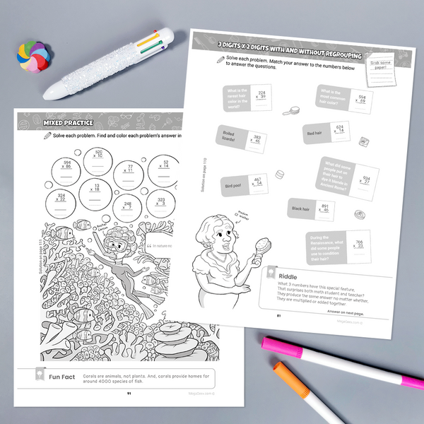 Multiplication Pack: Complete Playbook 1&2 + Fun Practice 1&2 {Hard Copy}