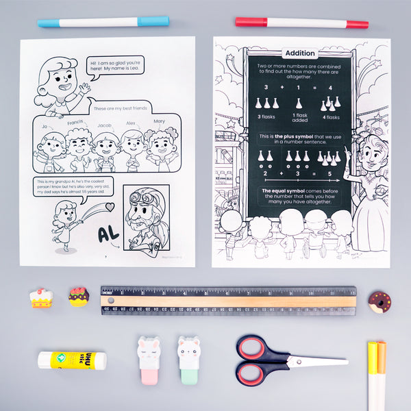 Bundle: Addition & Subtraction + Pixel Coloring + 101 Mazes Books {Print-at-Home PDF}