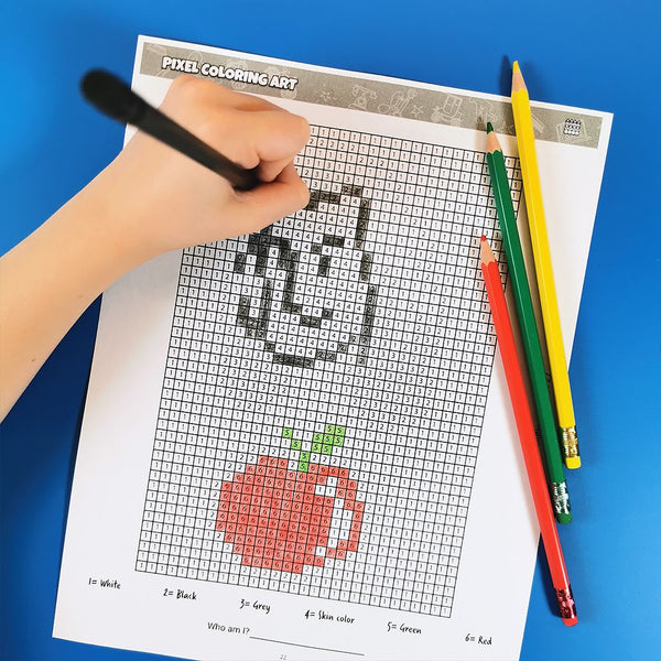 Pixel-Art Coloring Activity Book {Hard Copy}