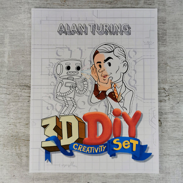 Alan Turing 3D DIY Mini set {Print-at-Home PDF}
