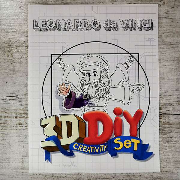Leonardo Da Vinci 3D DIY Mini set {Print-at-Home PDF}