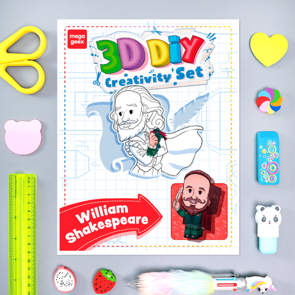 Shakespeare 3D DIY Mini set {Print-at-Home PDF}