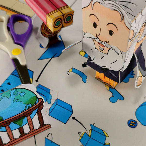 Galileo Galilei 3D DIY Mini set {Print-at-Home PDF}