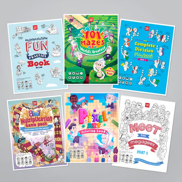 Multi Pack: 6 Math and Activity books {Hard Copy}