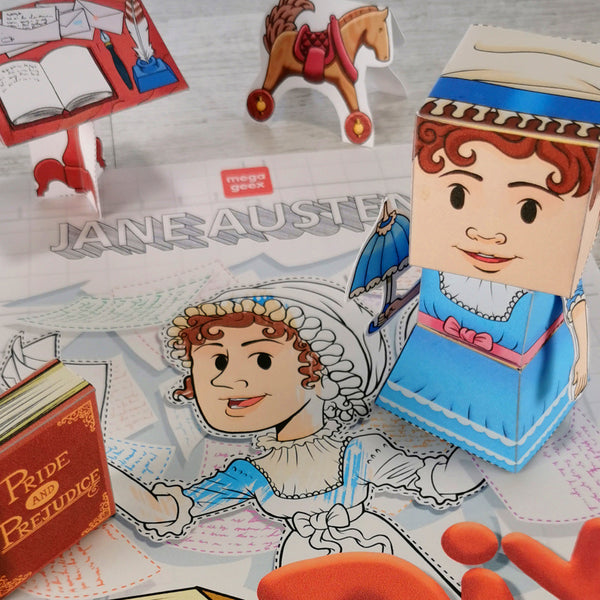Jane Austen 3D DIY Mini set {Print-at-Home PDF}