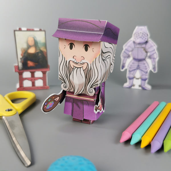 Leonardo Da Vinci 3D DIY Mini set {Print-at-Home PDF}