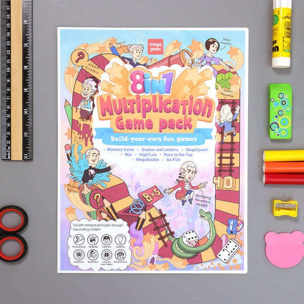 Math Pack: Multiplication books 1, 2 & Game pack + Division Playbook {Hard Copy}