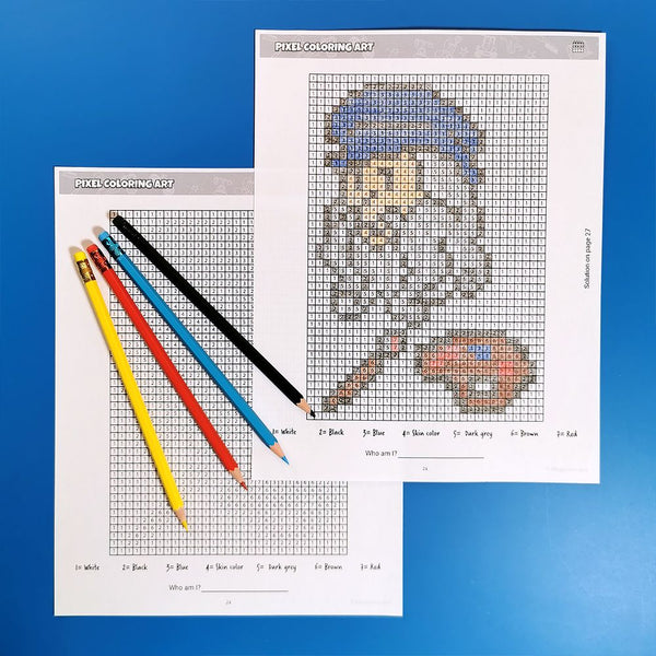 Pixel-Art Coloring Activity Book {Hard Copy}