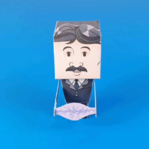 Nikola Tesla 3D DIY Action Figure {Print-at-Home PDF}